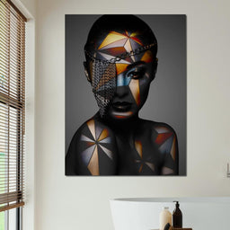 Geometric Face Paint - Johanjjf - NicheCanvas