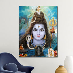 Lord Shiva Portrait - NicheCanvas