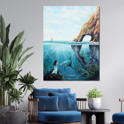 Swimming with the Shark - NicheCanvas