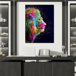 Colored Lion - Milos Karanovic - NicheCanvas