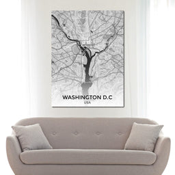 Map of Washington, USA - NicheCanvas