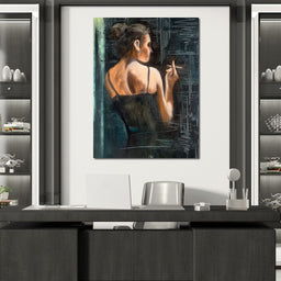 Smoking Woman - NicheCanvas