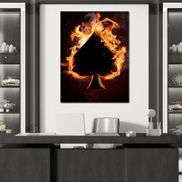 Spade on Fire - NicheCanvas