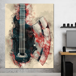The Demon's Axe Bass Guitar - Abraham Szomor - NicheCanvas