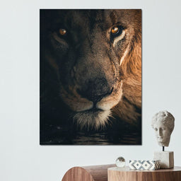 Lion Portrait Water - Zenzdesign - NicheCanvas