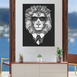 Dressed Up Lion - NicheCanvas