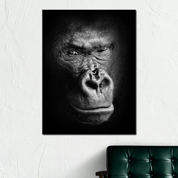 Black and White Gorilla - NicheCanvas