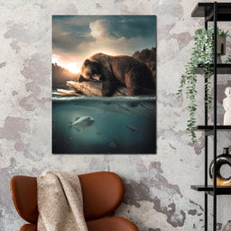 Floating Bear - Zenzdesign - NicheCanvas