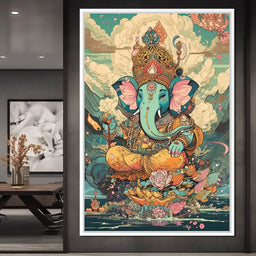 Joyful Lord Ganesh - NicheCanvas