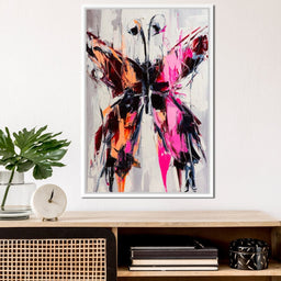 Orange & Pink Butterfly - NicheCanvas