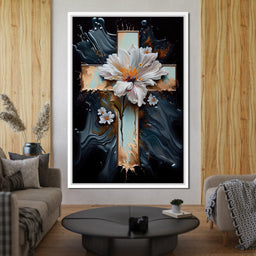 Floral Cross 02 - Neal Hackett  - NicheCanvas