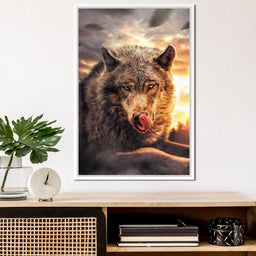 Wolf Sunset - Zenzdesign - NicheCanvas