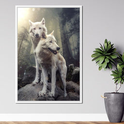 Double Wolves - Zenzdesign - NicheCanvas