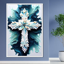 Floral Cross 06 - Neal Hackett  - NicheCanvas