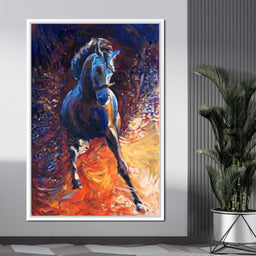 Blue Horse - NicheCanvas