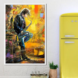 Man With Saxophone - NicheCanvas