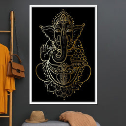 Golden Ganesha - NicheCanvas