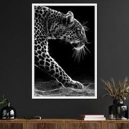 Black and white Leopard - NicheCanvas