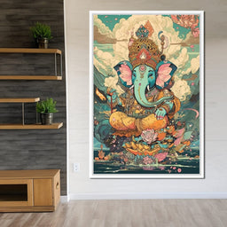 Joyful Lord Ganesh - NicheCanvas