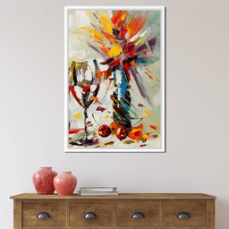 Wine & Flowers - NicheCanvas