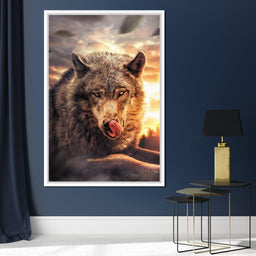 Wolf Sunset - Zenzdesign - NicheCanvas