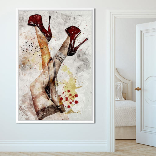 Heels and Pearls - Vizahn Burger Canvas Print