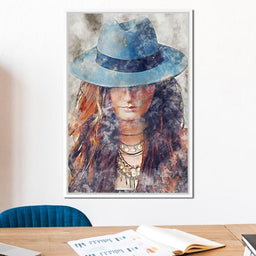 Girl in a Hat - Mateo - NicheCanvas
