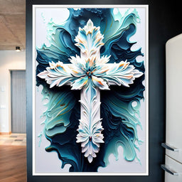 Floral Cross 06 - Neal Hackett  - NicheCanvas