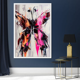 Orange & Pink Butterfly - NicheCanvas