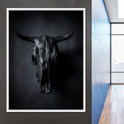 Black Bull Skull - NicheCanvas