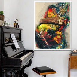 Kirk Hammett's Electric Guitar - Abraham Szomor - NicheCanvas