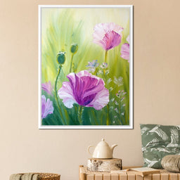 Purple Poppies - NicheCanvas