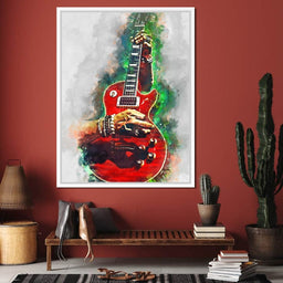 Slash Blood Red Guitar  - Abraham Szomor - NicheCanvas