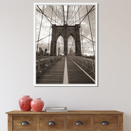 Brooklyn Bridge in Black & White - NicheCanvas