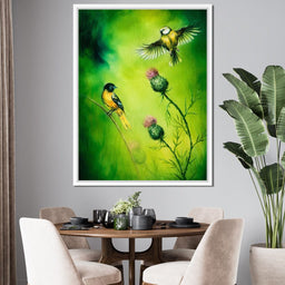 Emerald Songbirds - NicheCanvas