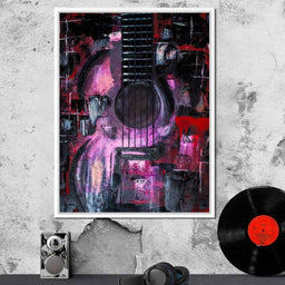 Abstract Guitar - NicheCanvas