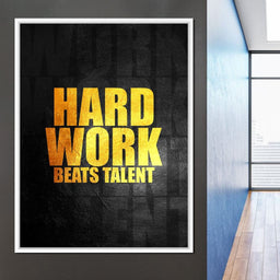 Hard Work Beats Talent - ABConcepts - NicheCanvas