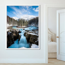 Snowy Sunwapta Falls - Lucas Moore - NicheCanvas
