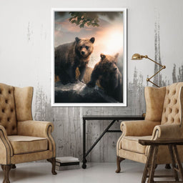 Sunset Bears - Zenzdesign - NicheCanvas