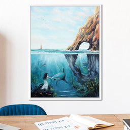 Swimming with the Shark - NicheCanvas