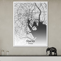 Map of Tokyo, Japan - NicheCanvas