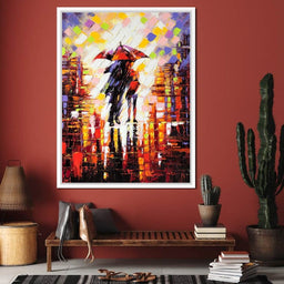 Enamoured Under The Umbrella - NicheCanvas