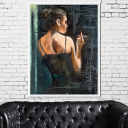 Smoking Woman - NicheCanvas