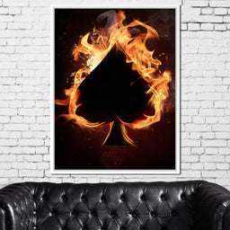 Spade on Fire - NicheCanvas