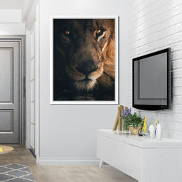 Lion Portrait Water - Zenzdesign - NicheCanvas