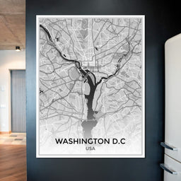 Map of Washington, USA - NicheCanvas