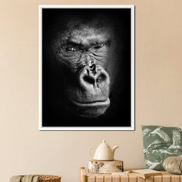 Black and White Gorilla - NicheCanvas