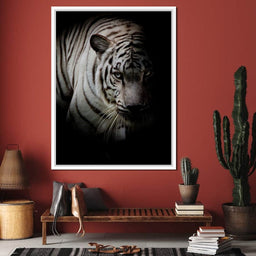 Black and White Tiger - NicheCanvas