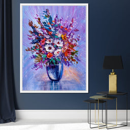 Multicolored Flowers Bouquet - NicheCanvas