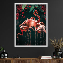 Glowing Flamingo - Zenzdesign - NicheCanvas